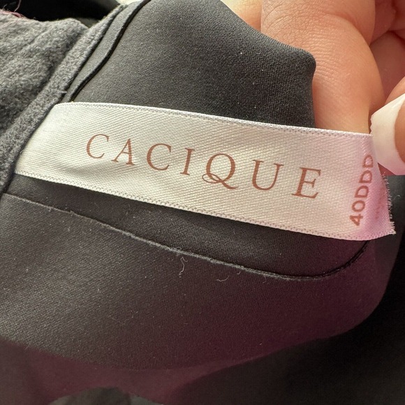 Cacique Bra Womens 40DDD Solid Black Lightly Lined Full‎ Coverage Underwire - Picture 6 of 14